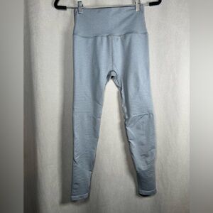 Alphalete High Waisted Women's Leggings with Moto Design - Large in Pale Blue